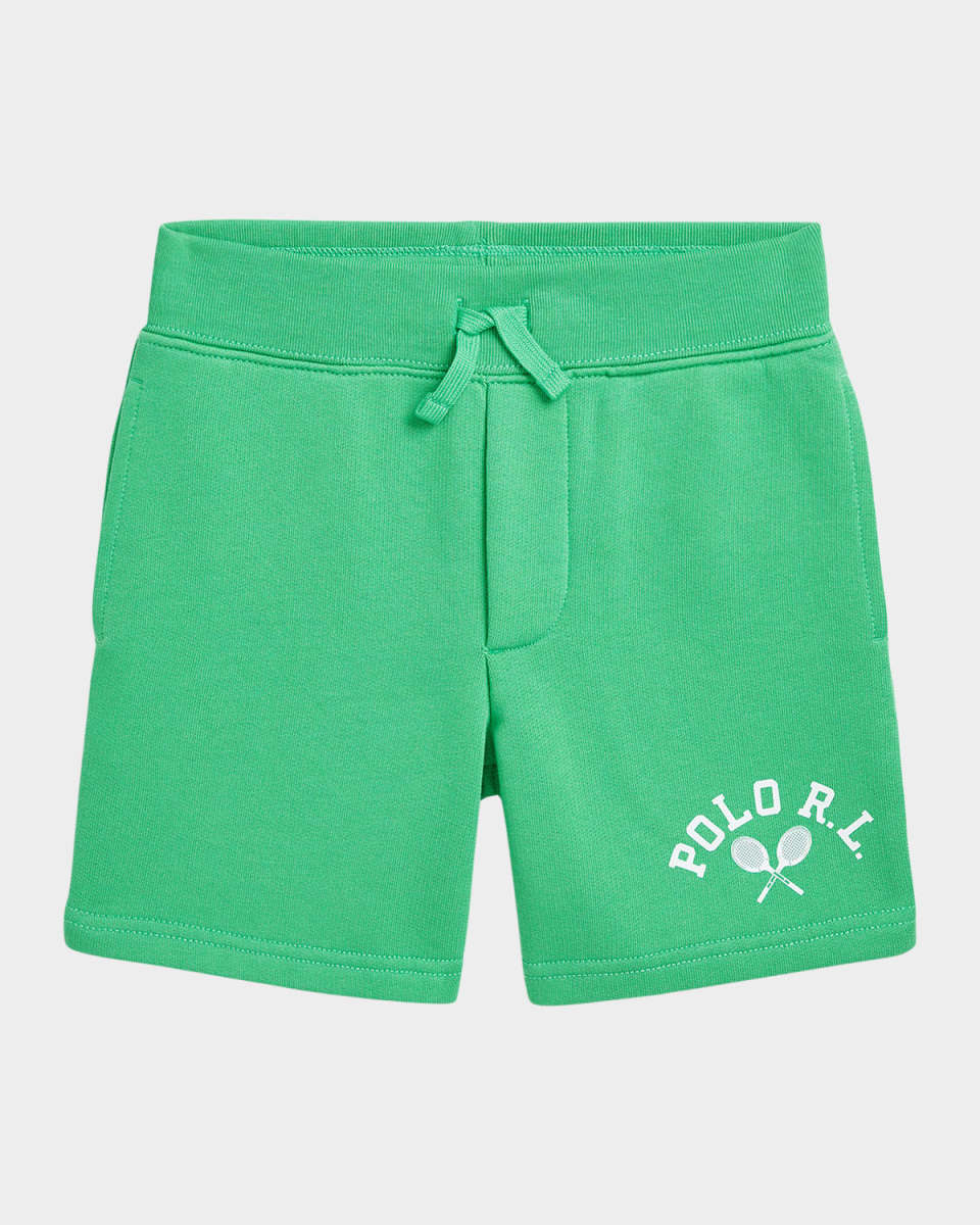 Boy's Tennis-Inspired Fleece Shorts, Size 2-7